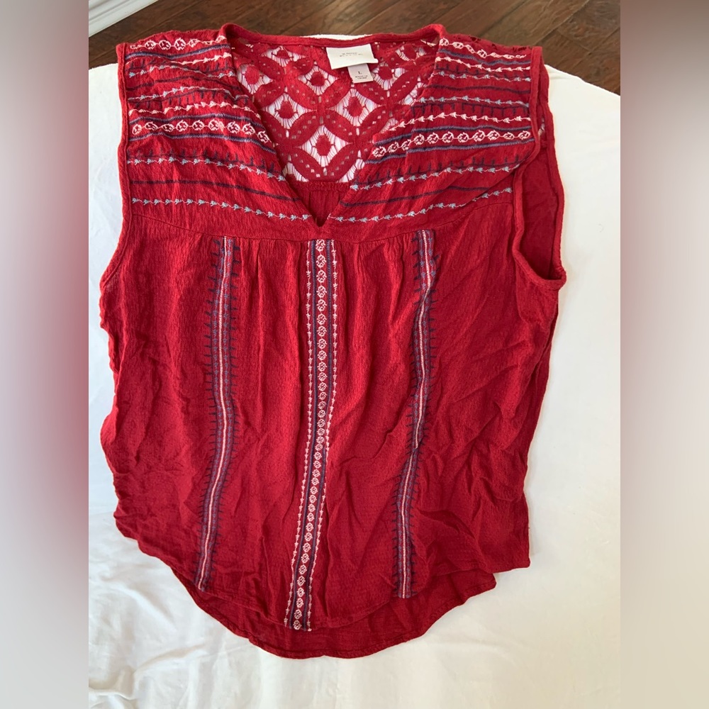 Knox Rose Red Sleeveless Top